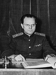 Major General I.T. Nikitchenko - Soviet judges at Nuremberg, 1945 (cropped).jpg