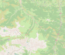 Carte de la commune de Campan et des proches communes.