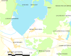 Mapa obce Mesnil-Saint-Père