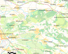 Mapa obce Lambesc