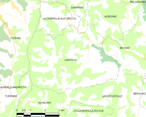 Poziția localității Lanteuil