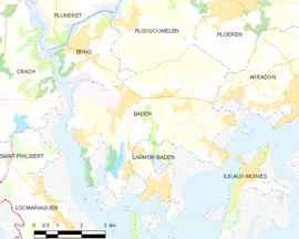 Mapa obce Baden