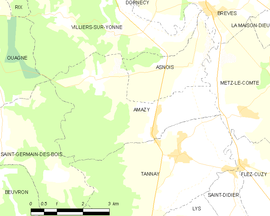 Mapa obce Amazy