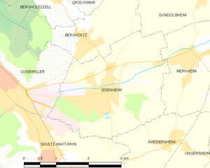 Issenheim: Geografio, Bestoj, Historio