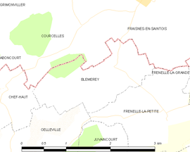 Mapa obce Blémerey