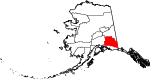 Карта штата с указанием района переписи населения Медной реки