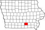 Map of Iowa highlighting Monroe County.svg