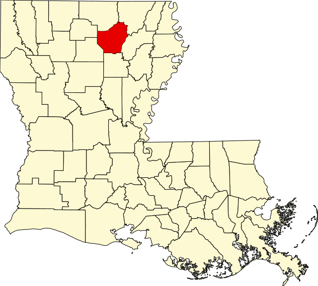 Map of Louisiana highlighting Ouachita Parish