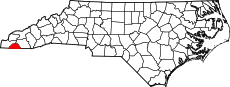 Map of North Carolina highlighting Clay County.svg