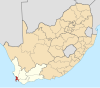 Map of South Africa with Cape Town highlighted (2011).svg