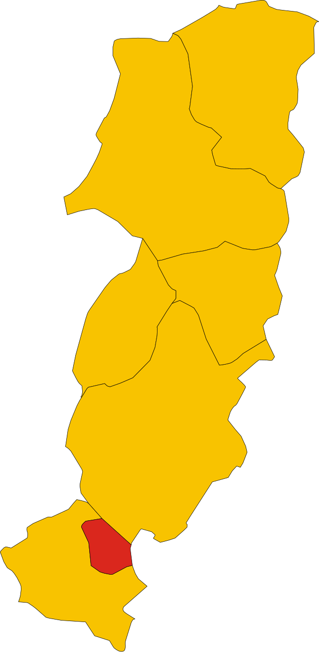 プラート県におけるコムーネの領域