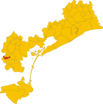 Mapa comune of Stra (metropolitní město Benátky, region Veneto, Itálie).svg