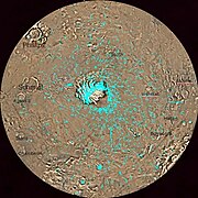 Map of Mare Australe with major features labeled