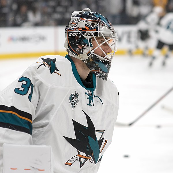 Jones during his tenure with the San Jose Sharks in April 2016.