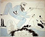 Use of "John Barleycorn" to symbolise alcohol in an anti-prohibition illustration Masked criminal at the grave of John Barleycorn cph.3b52743.jpg