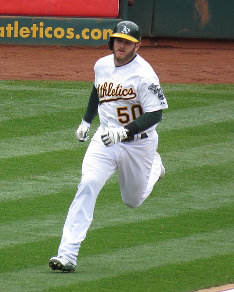 Muncy with the Oakland Athletics in 2015