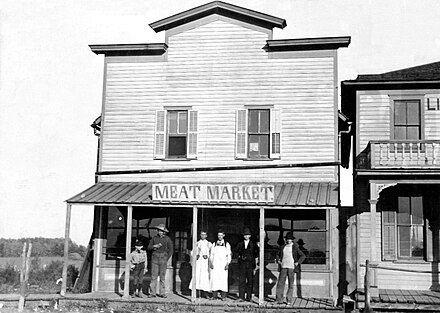 Meat Market in Gretna, circa 1895