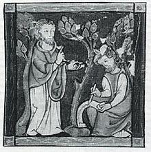 Merlin dans le Lancelot-Graal, manuscrit de Bonn.