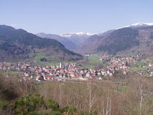 Typical landscape of the Vosges, a truncated upland in France Metzeral.jpg