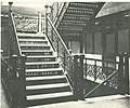 Burnham and Root's aluminum and bronze plated cast-iron stair in north half of building. Minor repair work and missing elements were replaced with cast aluminum during rehabilitation.