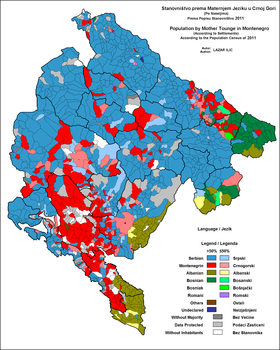 A Nyelvek Montenegróban című cikk szemléltető képe