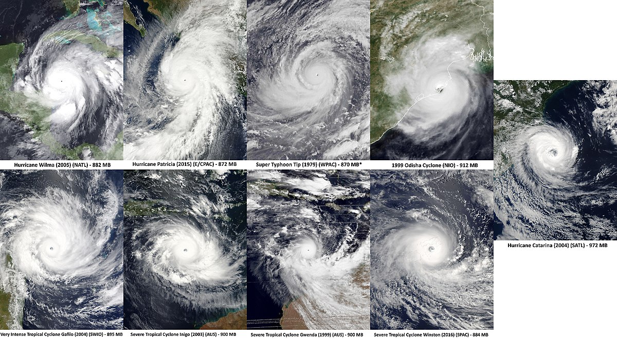 List Of The Most Intense Tropical Cyclones - Wikipedia