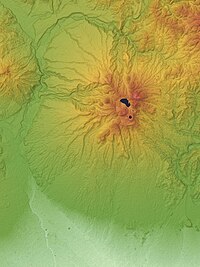 赤城火山の火山体地形図