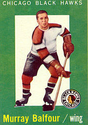 Photomontage de Murray Balfour avec un maillot blanc de hockey