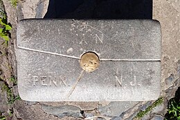 Top view of the Tri-States Monument NJ-NY-PA Tri-States Monument - 2013 top view.jpg