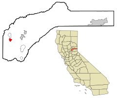 Lokasi di Nevada County dan negara bagian California