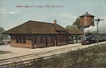 A postcard showing the New Paltz station after its 1907 reconstruction