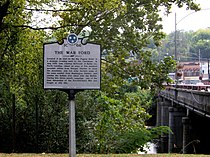 Historical marker along US-321 in Newport, recalling the site of War Ford Newport-tennessee-war-ford.jpg