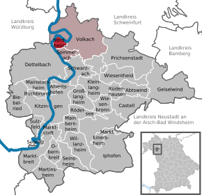 Poziția localității Nordheim a.Main