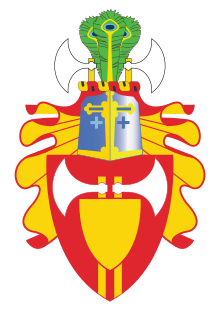 Arms of the Norwegian Heraldry Society. Norsk Heraldisk Forening merke.svg
