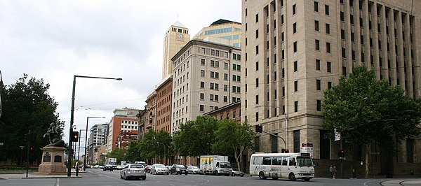 North Terrace looking east, from the King William Street intersection