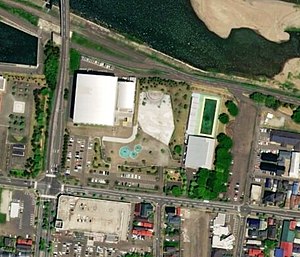 Satellite view Noshiro City General Gymnasium 2016.jpg
