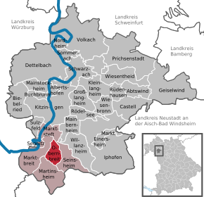 Poziția localității Obernbreit
