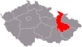 Az Olomouci kerület fekvése Csehországon belül