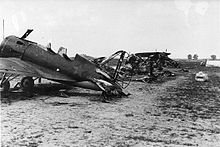 Russian Polikarpov UTI-4, a two seater training version of the I-16 Soviet fighter. Russia 1941.