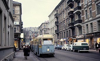 1971 : Tramway (Frogner Line) à Frognerveien