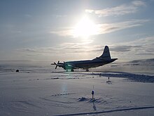 The P-3 Orion aircraft used in Operation IceBridge P-3 Orion NASA ICE Bridge Airplane.jpg