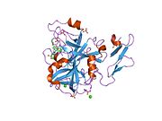 1ygc: Short Factor VIIa with a small molecule inhibitor