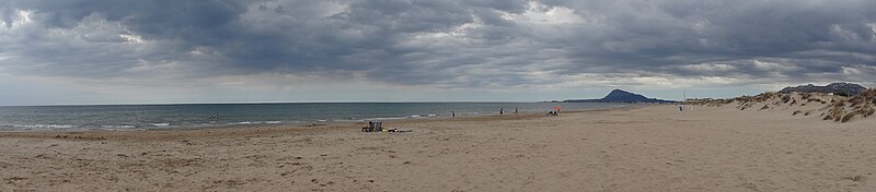 File:Panoramic view of the Mediterranean Sea and Beach in Oliva, Valencia Region of the Spain.JPG