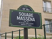 13. Paris - Masséna Meydanı - plaket.JPG