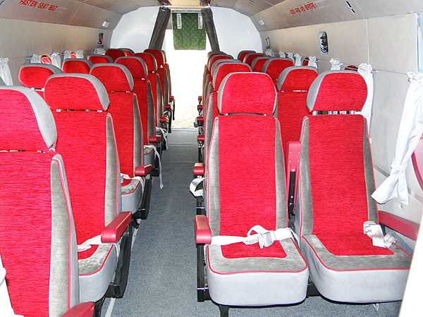 Passenger cabin of a Shree Airlines aircraft