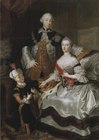 La Gran Duquesa Ekaterina Alekseevna con su esposo Peter III Fedorovich.  1756, Museo Nacional de Suecia, Estocolmo.