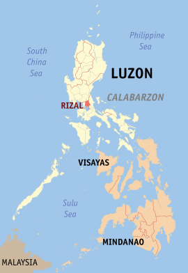 Rizal na Calabarzon Coordenadas: 14°40'N, 121°15'E