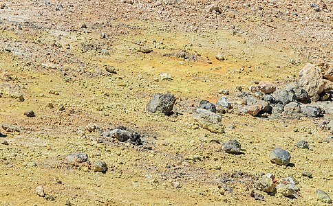 Sulphur depositions Pico del Teide Tenerife