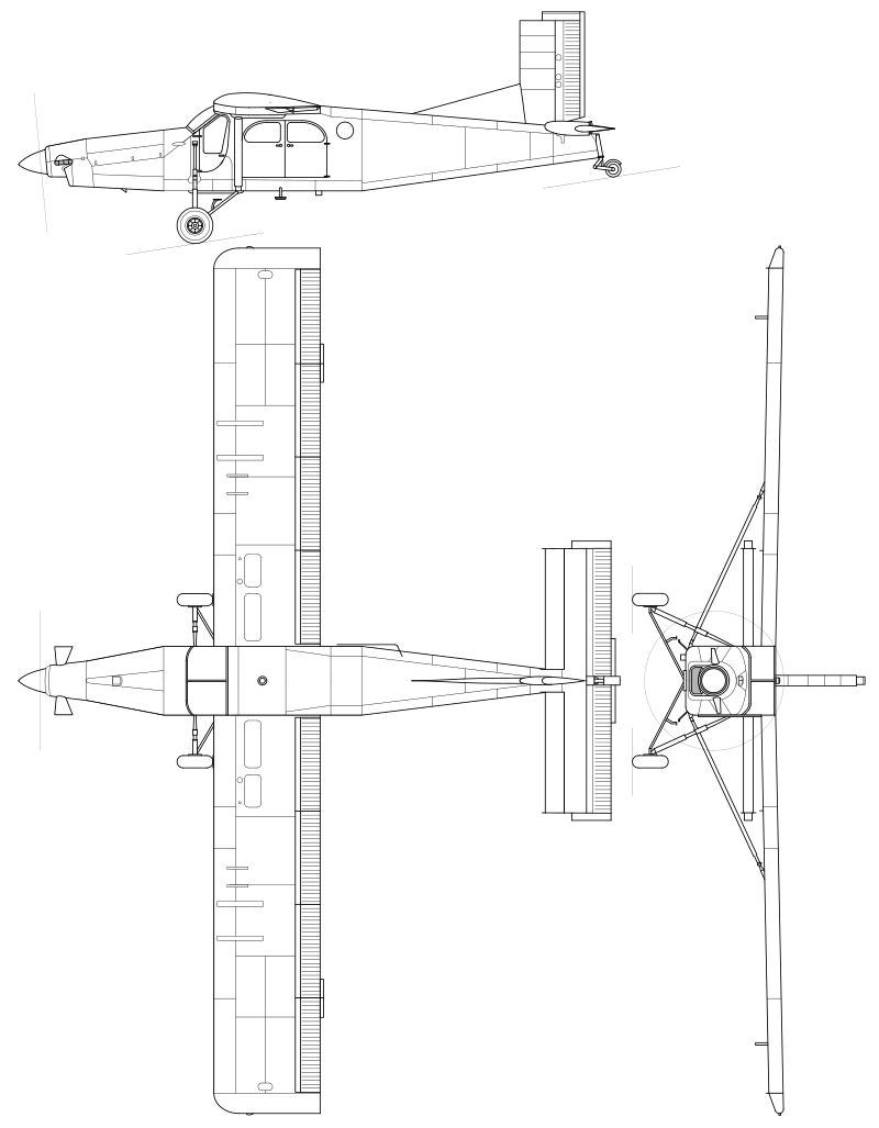 Pilatus pc 6 porter чертежи - 86 фото