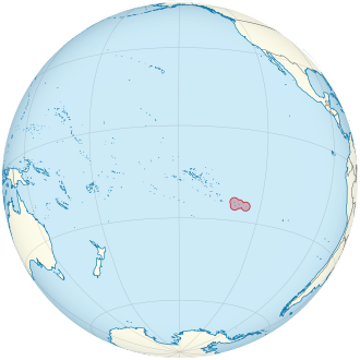 Pitcairn Islands on the globe (French Polynesia centered).svg